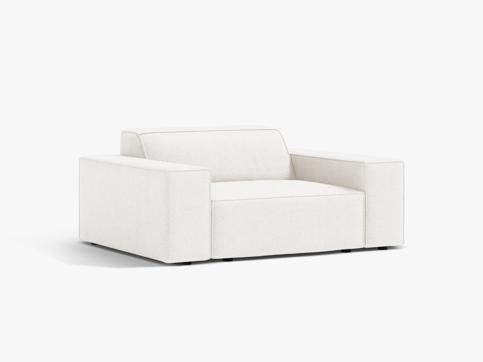 Micadoni Sessel Jodie 1-Sitzer Boucle Baloo Weiß