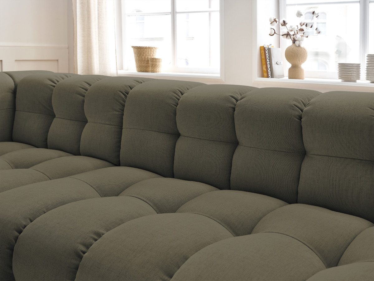 Bobochic Cloud Ecksofa 288 × 184 cm Stoff Grün Ecke links