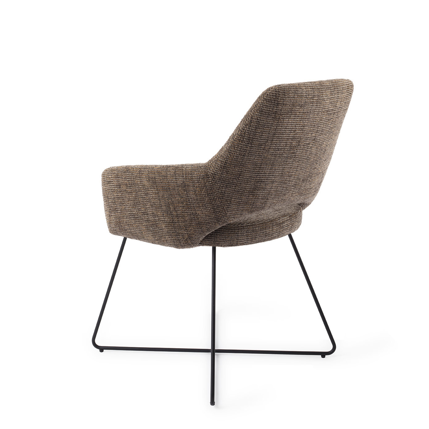 Jesper Home Esszimmerstuhl Yanai Checked Chestnut Cross Schwarz