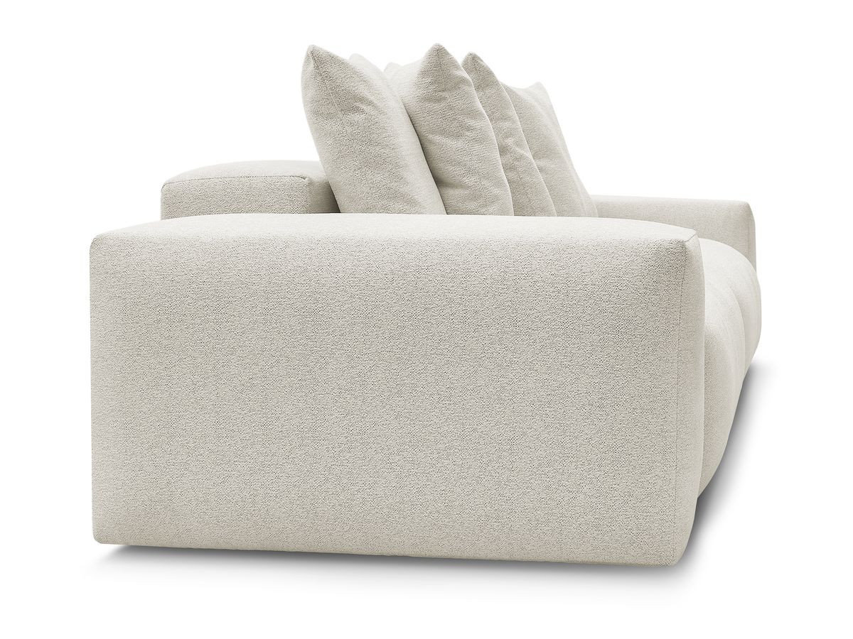 Bobochic Voltaire Sofa 4-Sitzer 320 × 124 cm Melange-Stoff Weiß