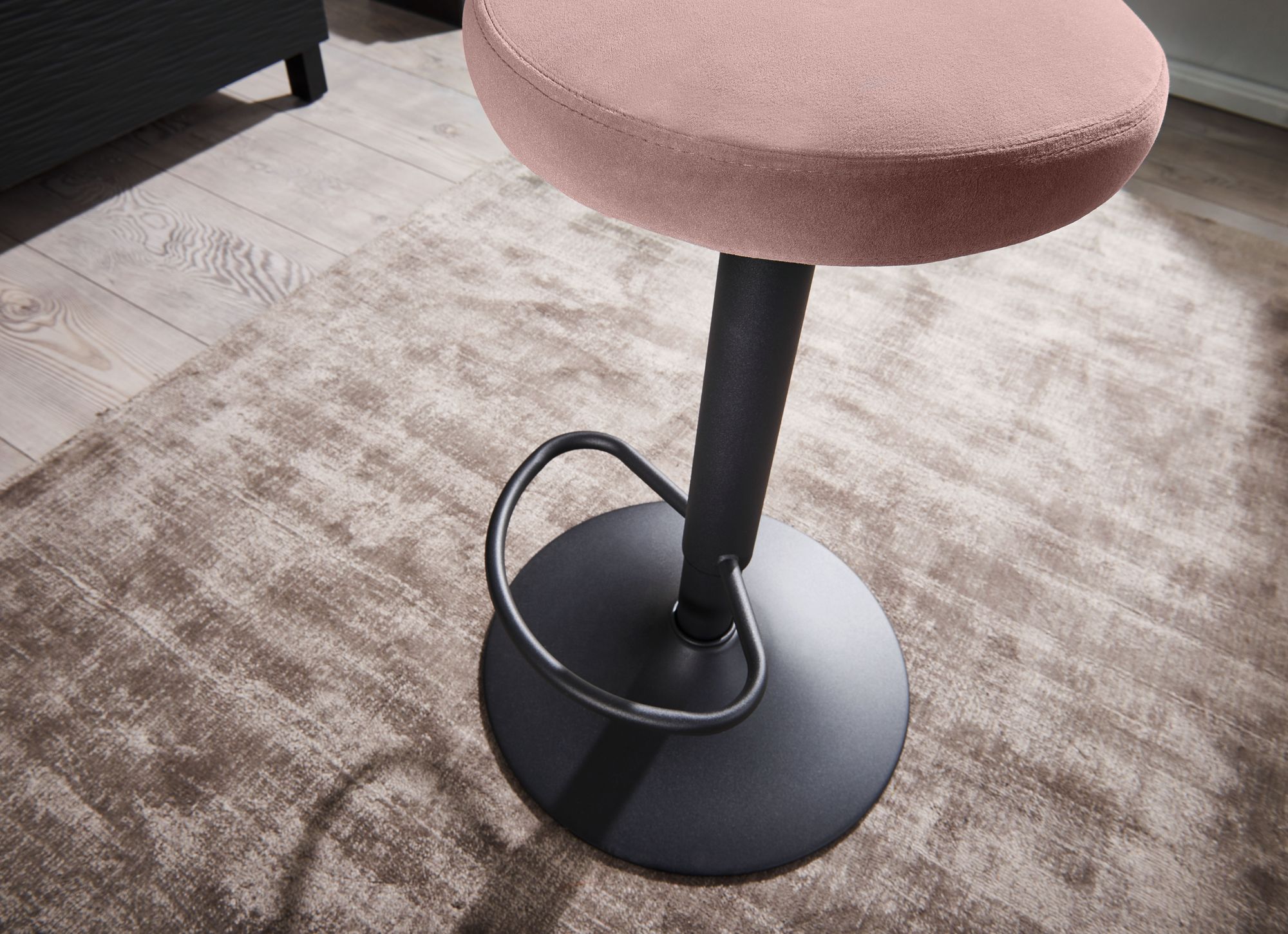 Barhocker Foldvik Samt Rosa 40 × 40 × 79 cm