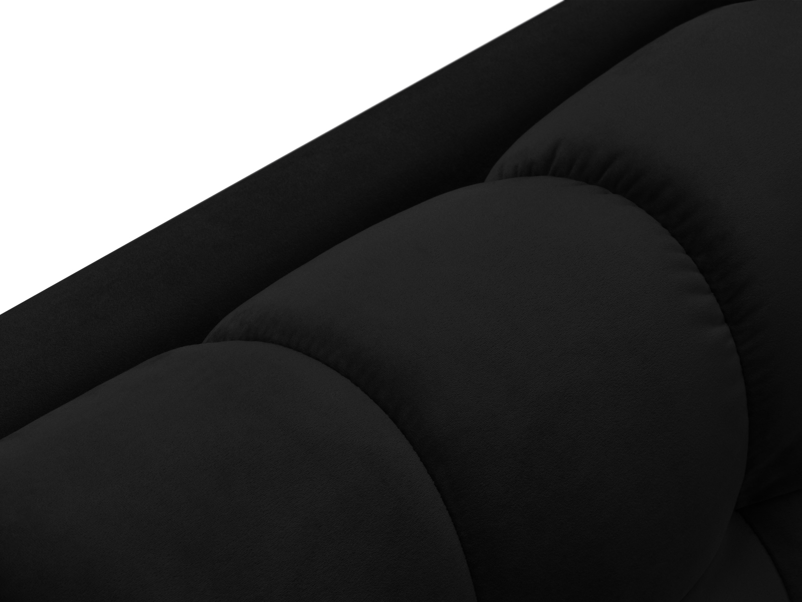 Cosmopolitan Design Chaiselongue Bali Samt Bluvel Schwarz Rechts Beine Schwarzes Metall