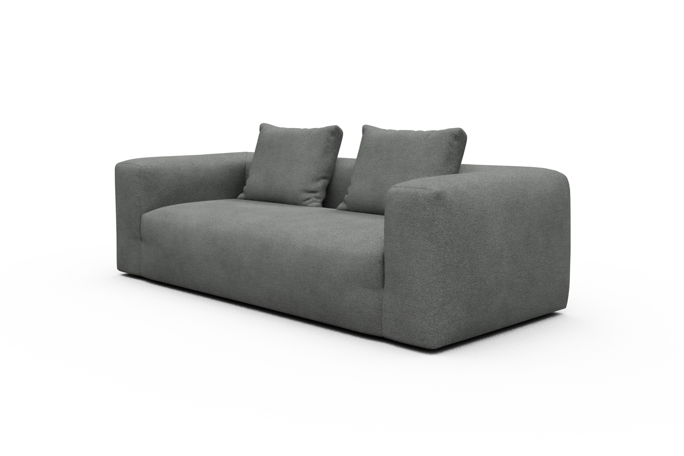 Sofa Fred 3-Sitzer Boucle-Ash-Grey