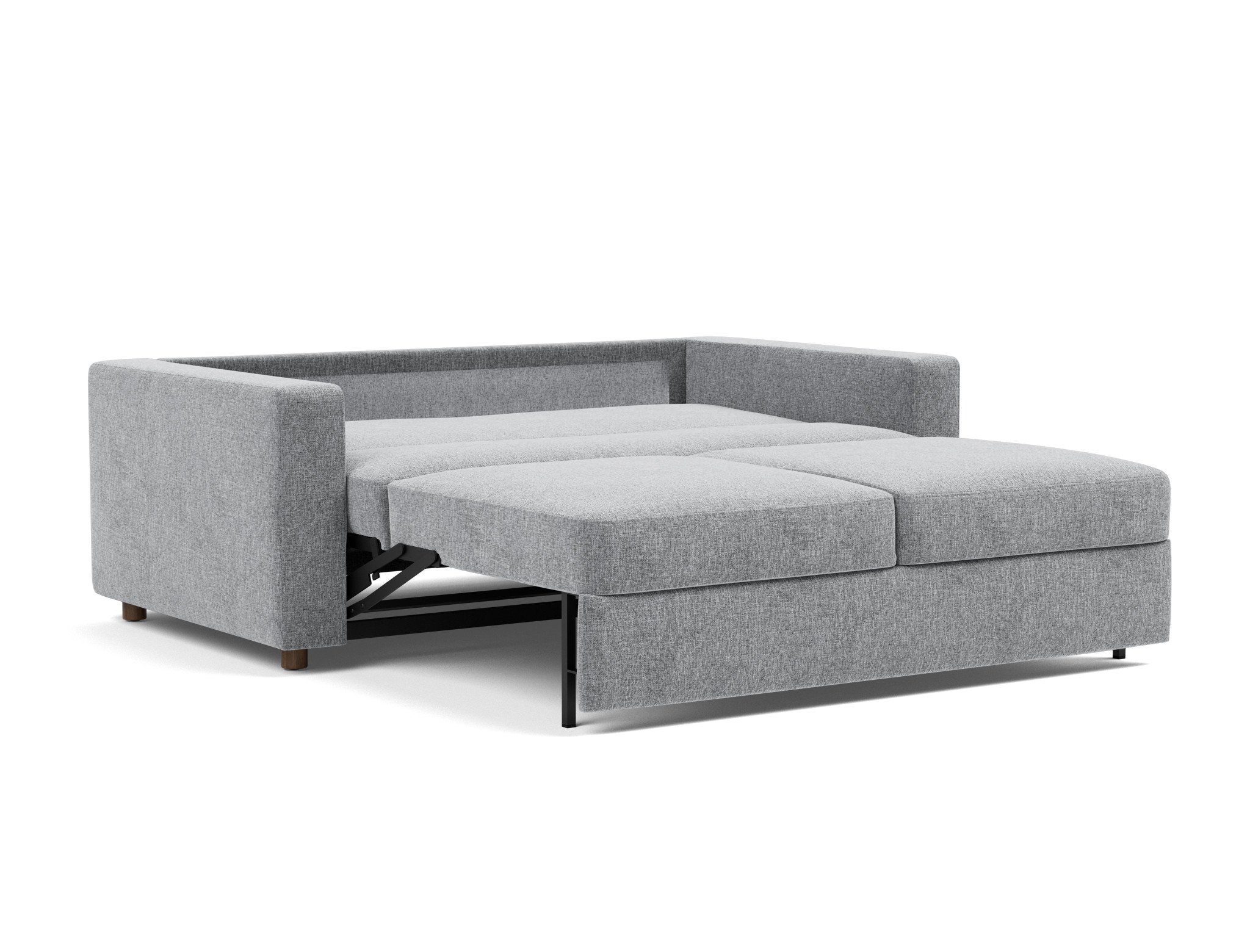 Schlafsofa Neah mit Standard-Armlehnen 160 Strukturierter Stoff Twist 565-Granite
