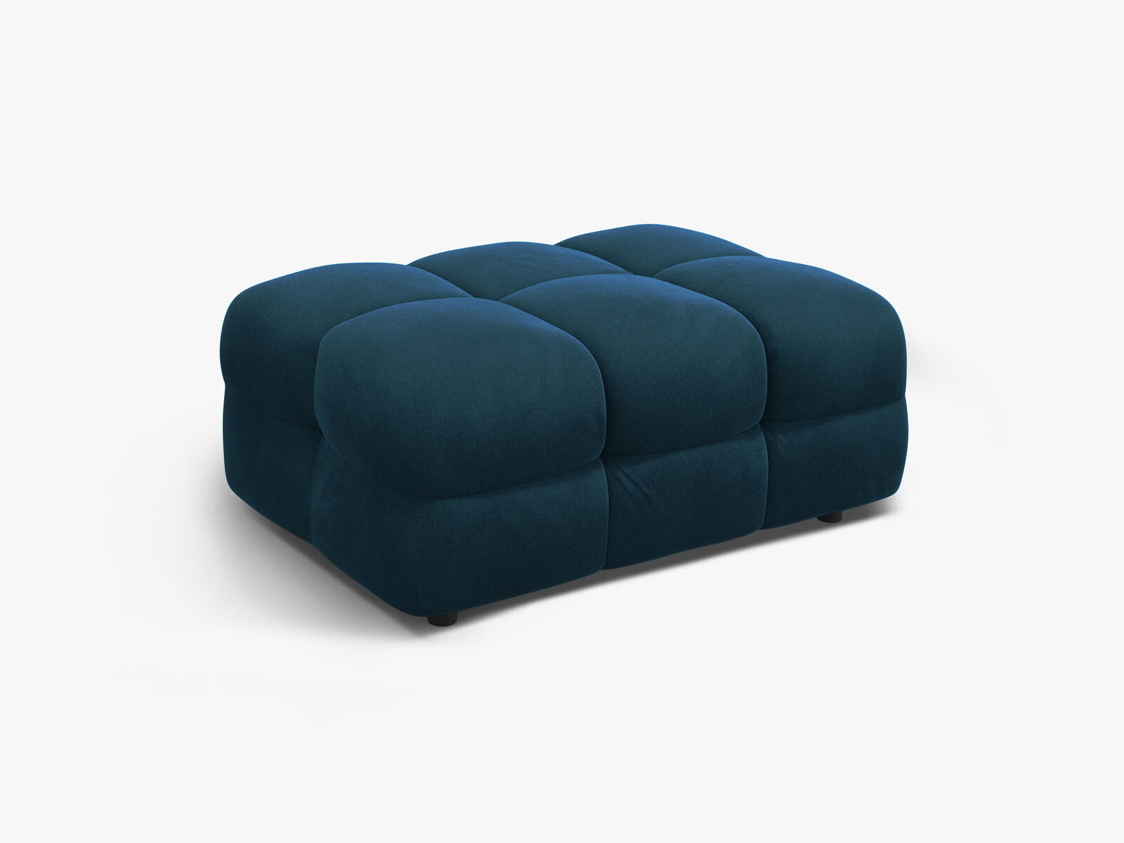Micadoni Hocker Kendal 1-Sitzer Samt Magic Velvet Marineblau