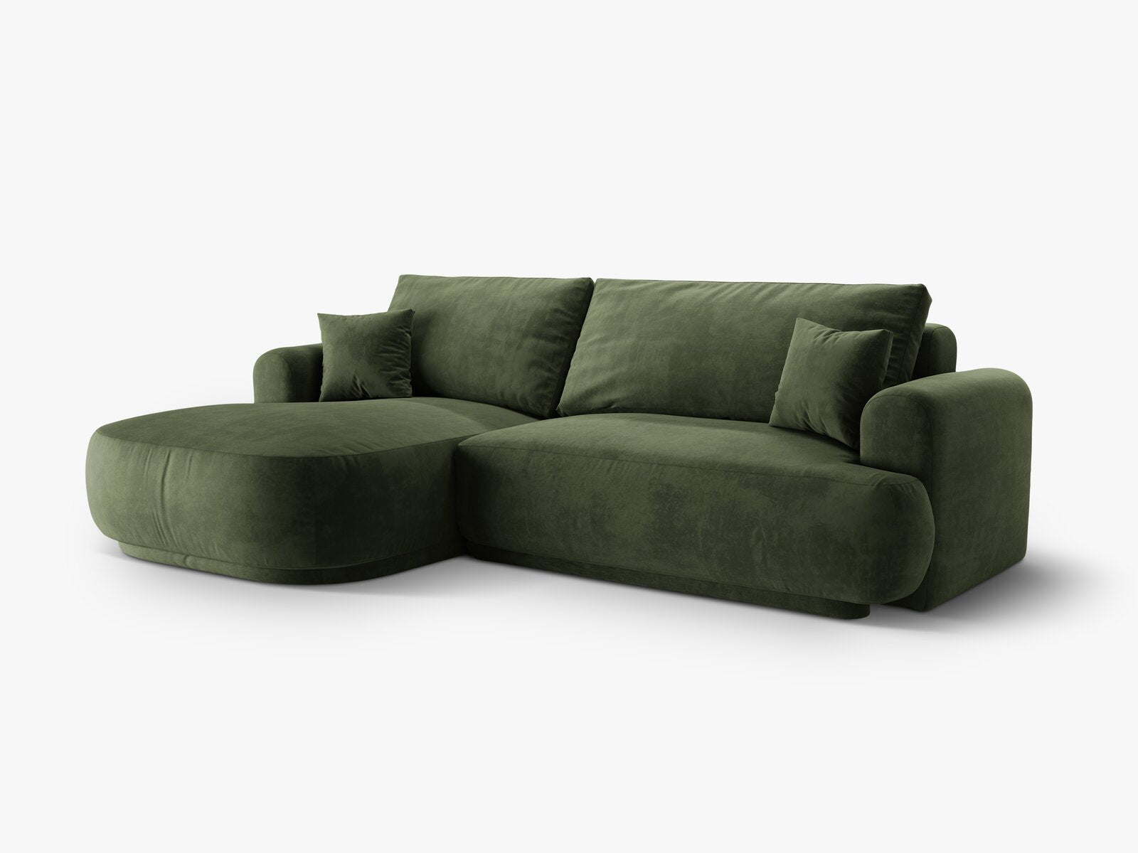 Micadoni Ella Ecksofa 5-Sitzer mit Schlaffunktion Links Samt Vogue Grün