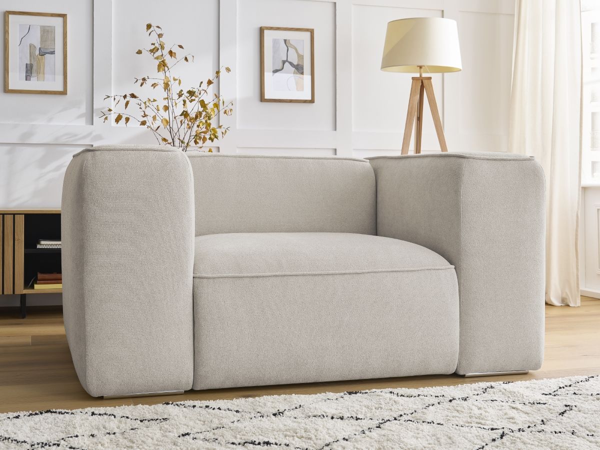 Bobochic Zephyr Sessel Strukturstoff Beige