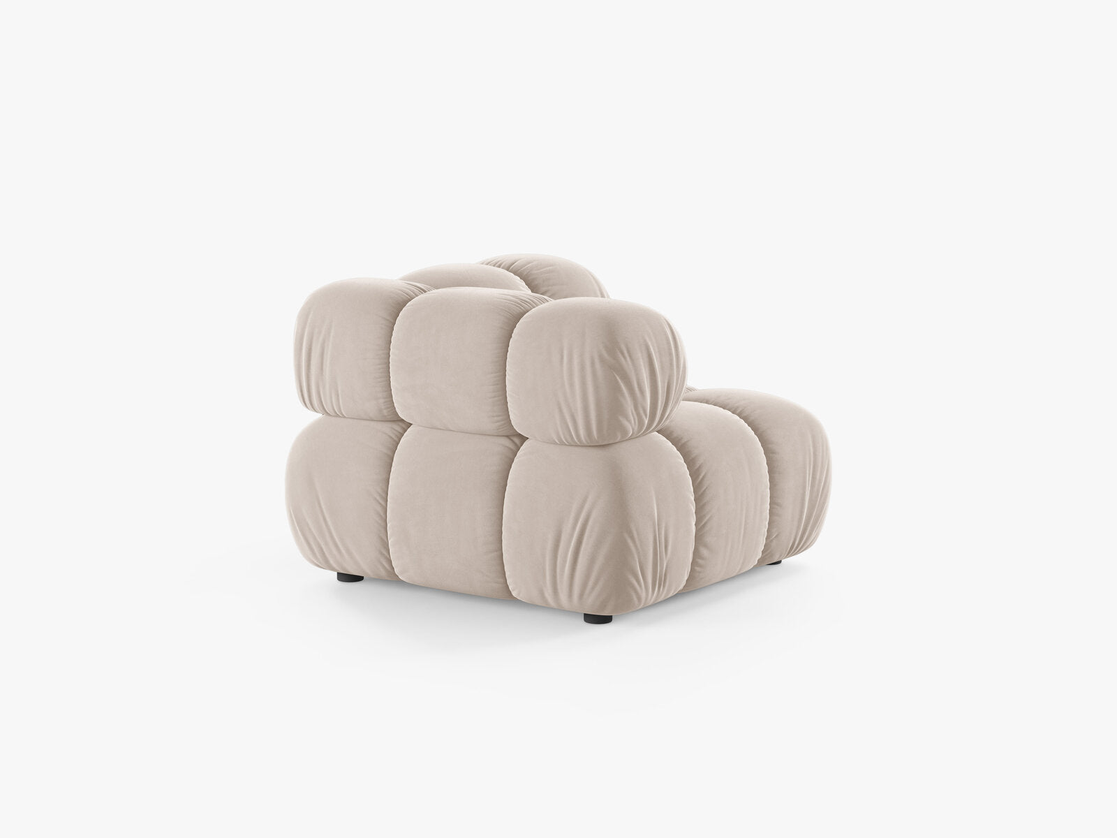 Micadoni symmetrisches Eckmodul Bellis Samt Venus Helles Beige