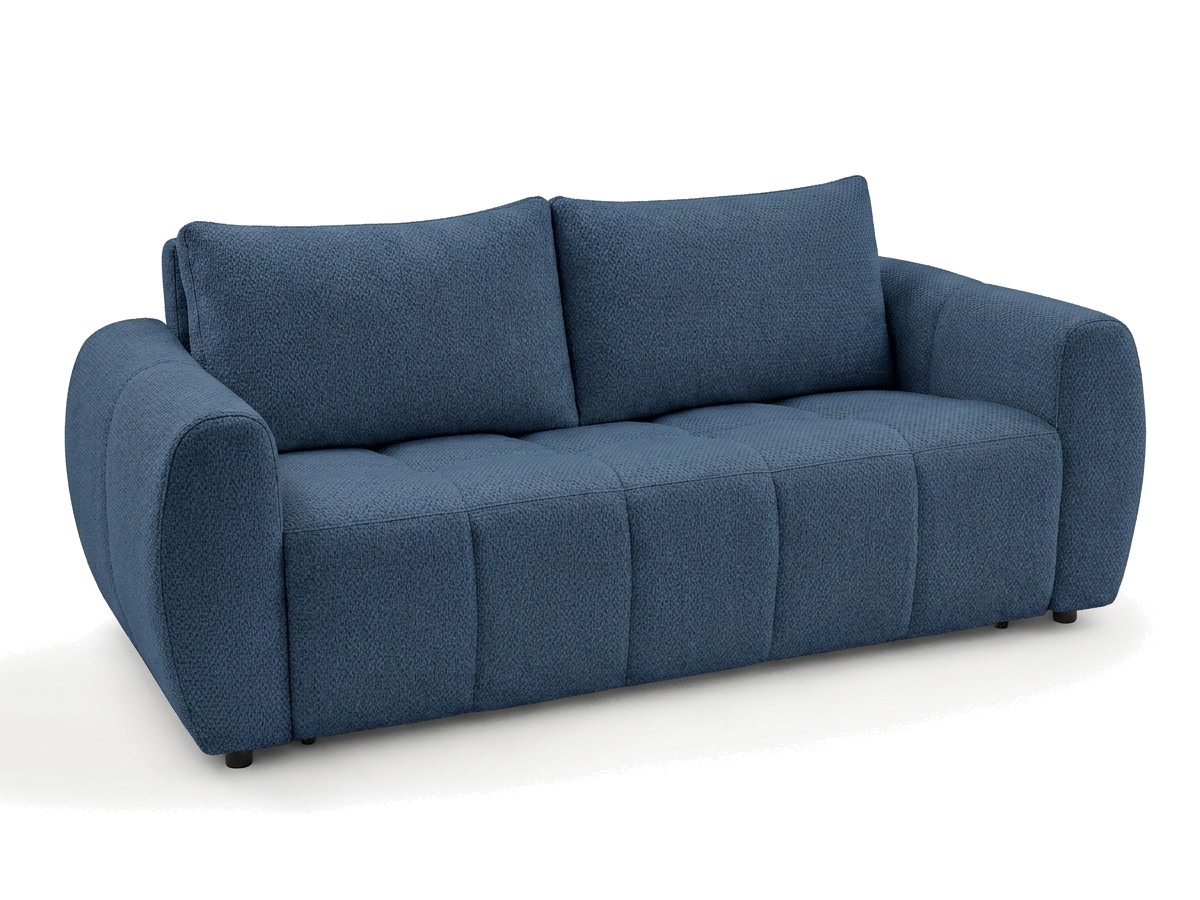 Bobochic Fuji Schlafsofa 3-Sitzer Stoff Dunkelblau