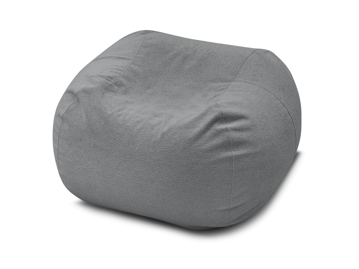 Bobochic Voltaire Pouf 120 × 70 cm Melange-Stoff Dunkelgrau