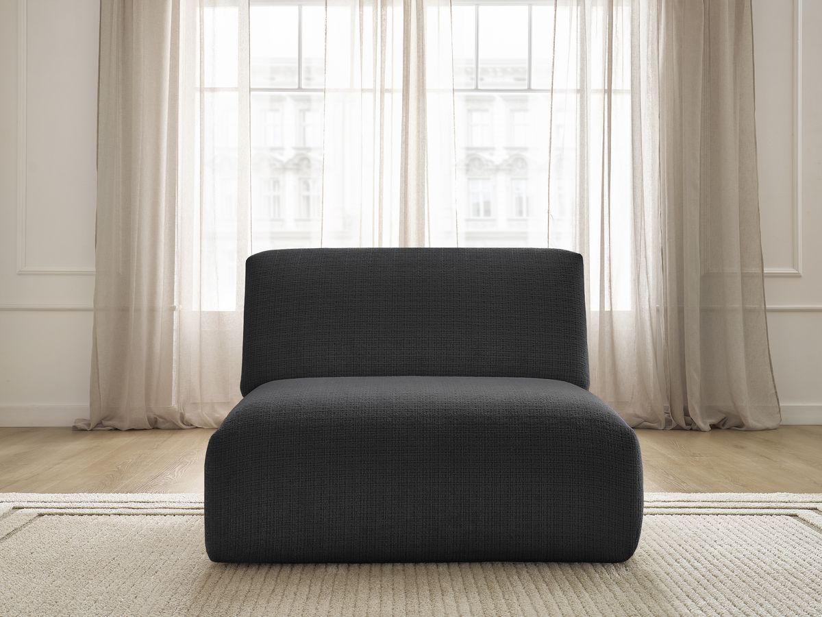Bobochic Sirius Sofamodul 1-Sitzer Strukturstoff Schwarz