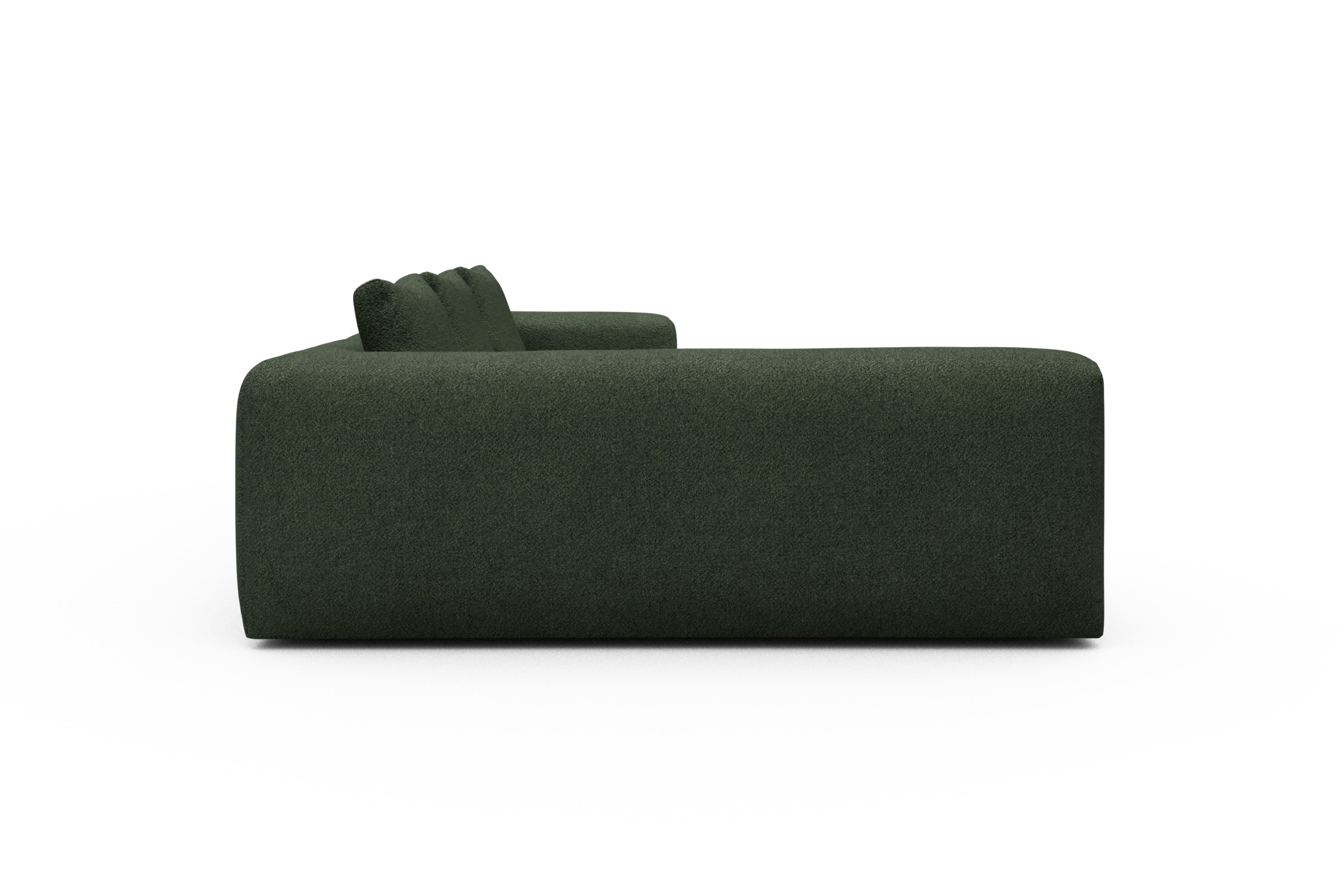 Ecksofa Fred 2x 2,5-Sitzer links offen Vanora-Deep-Green