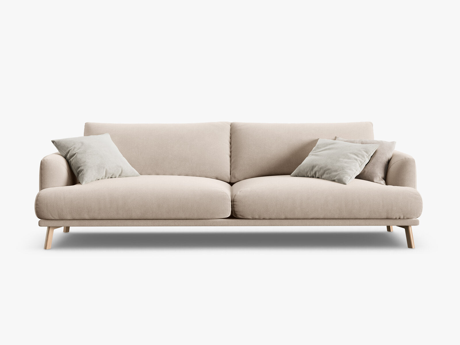 Micadoni Sofa Naomi 4-Sitzer Samt Salvador Beige