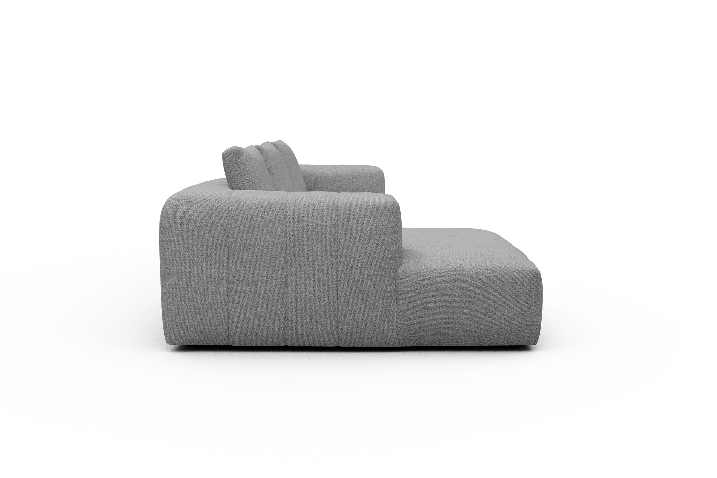 Ecksofa Hugo 2,5-Sitzer Armlehne rechts mit Chaiselongue Sama-Grey