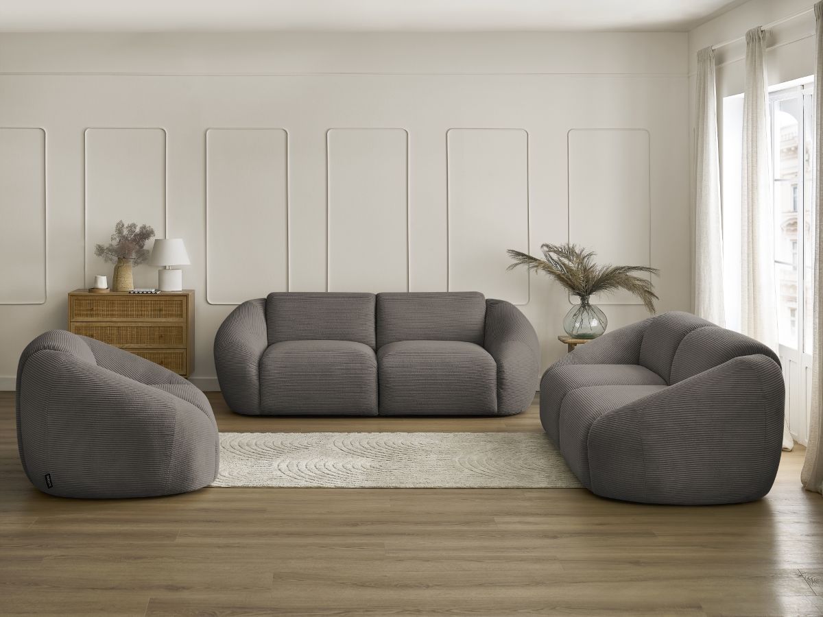 Bobochic Tina Sofa 6-Sitzer Cordsamt Taupe