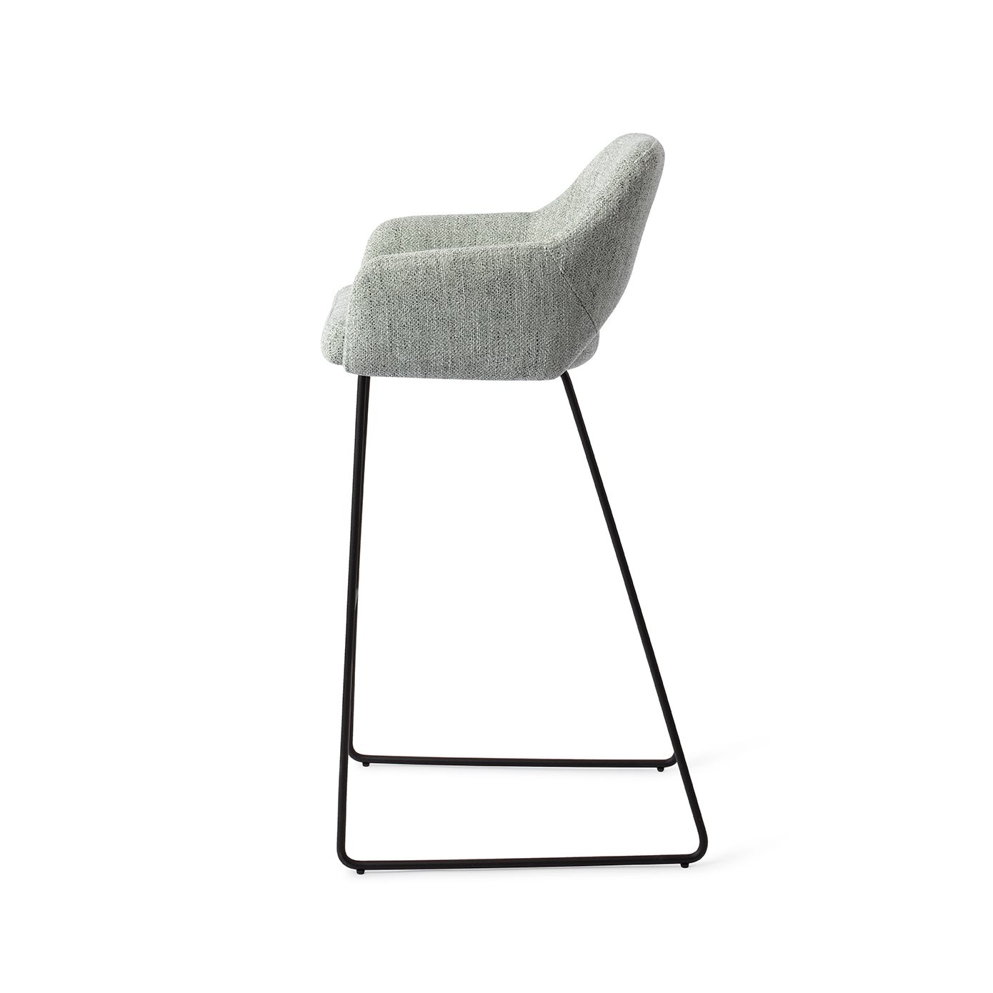 Jesper Home Barhocker Yanai Soft-Sage Slide Schwarz Tresenhöhe (65cm)