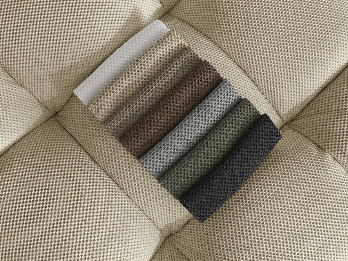 Bobochic Cloud Sofa 4-Sitzer mit Pouf Mesh-Stoff Beige