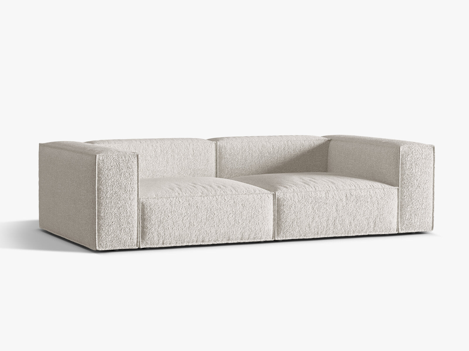 Micadoni Sofa Nuria 4-Sitzer Boucle Grau Beige Melange