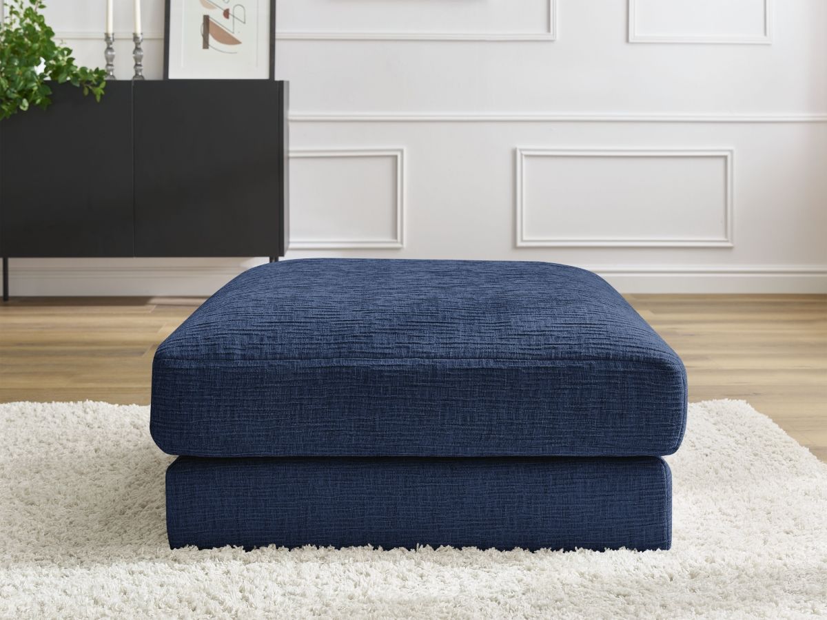 Bobochic Leonard Pouf Strukturstoff Dunkelblau