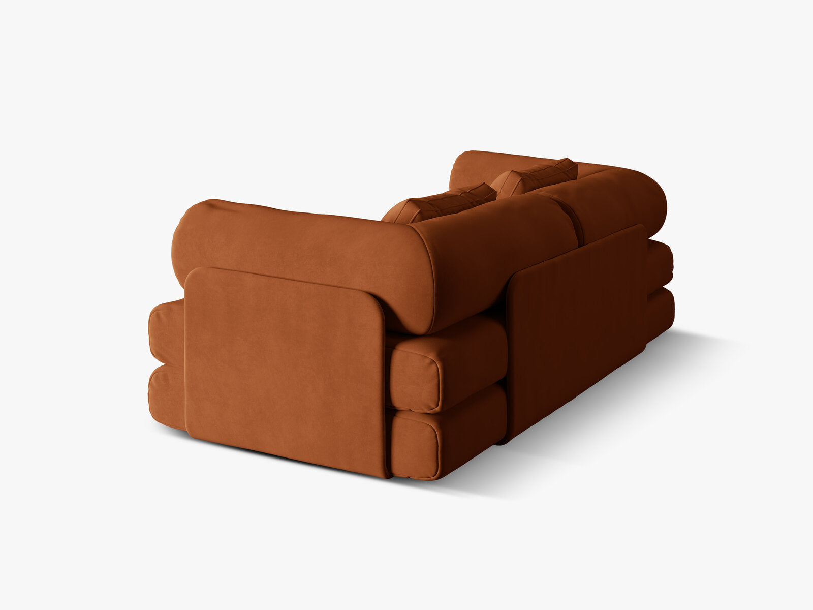 Micadoni Sofa Dreamy 3-Sitzer mit Schlaffunktion Samt Salvador Terrakotta