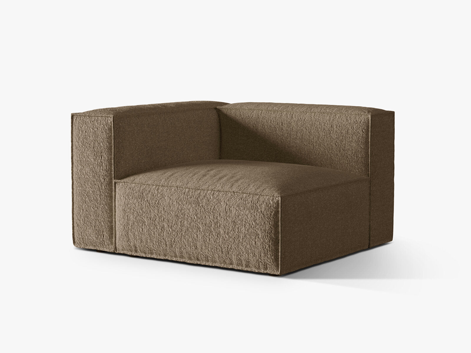 Micadoni Eckmodul Groß Nuria 1-Sitzer Links Boucle Cappuccino