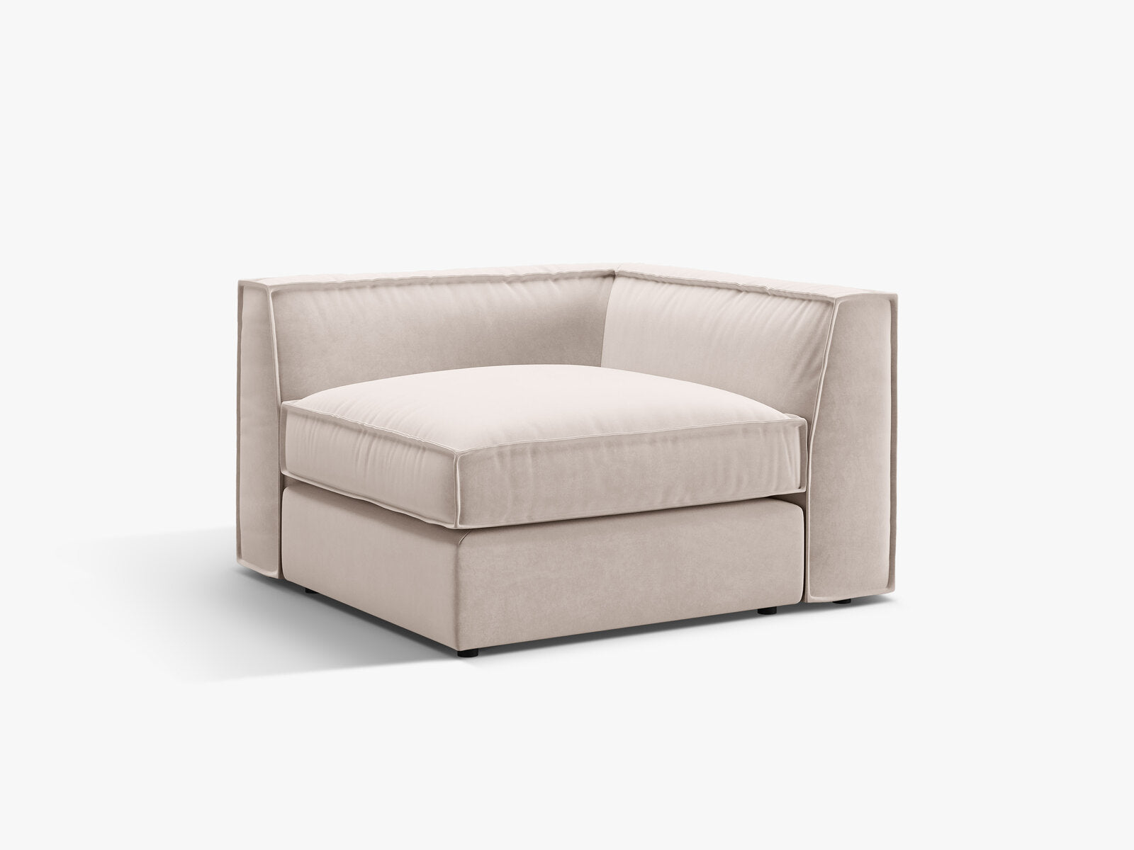 Micadoni Eckmodul Pola Samt Salvador Beige