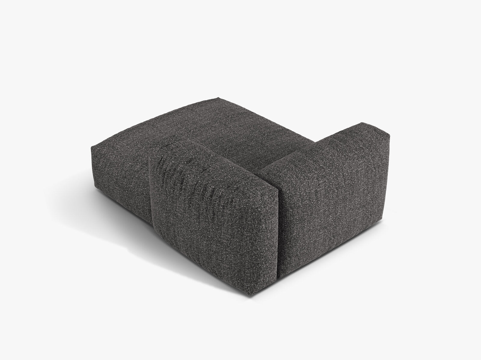 Micadoni Recamiere Martina 1-Sitzer Rechts Boucle Monet Anthrazit