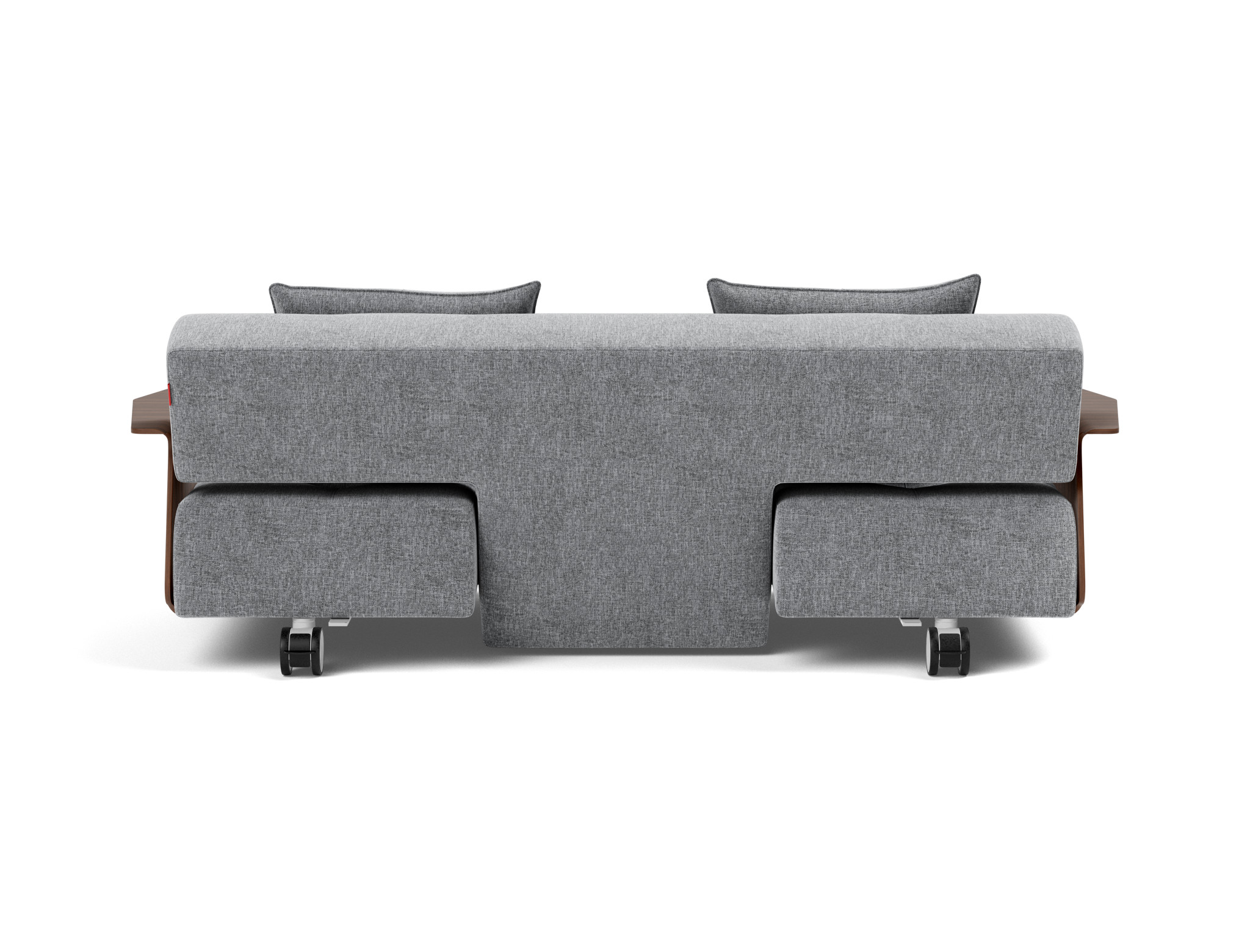 Schlafsofa Long Horn D.E.L. mit Armlehnen Strukturierter Stoff Twist 565-Granite
