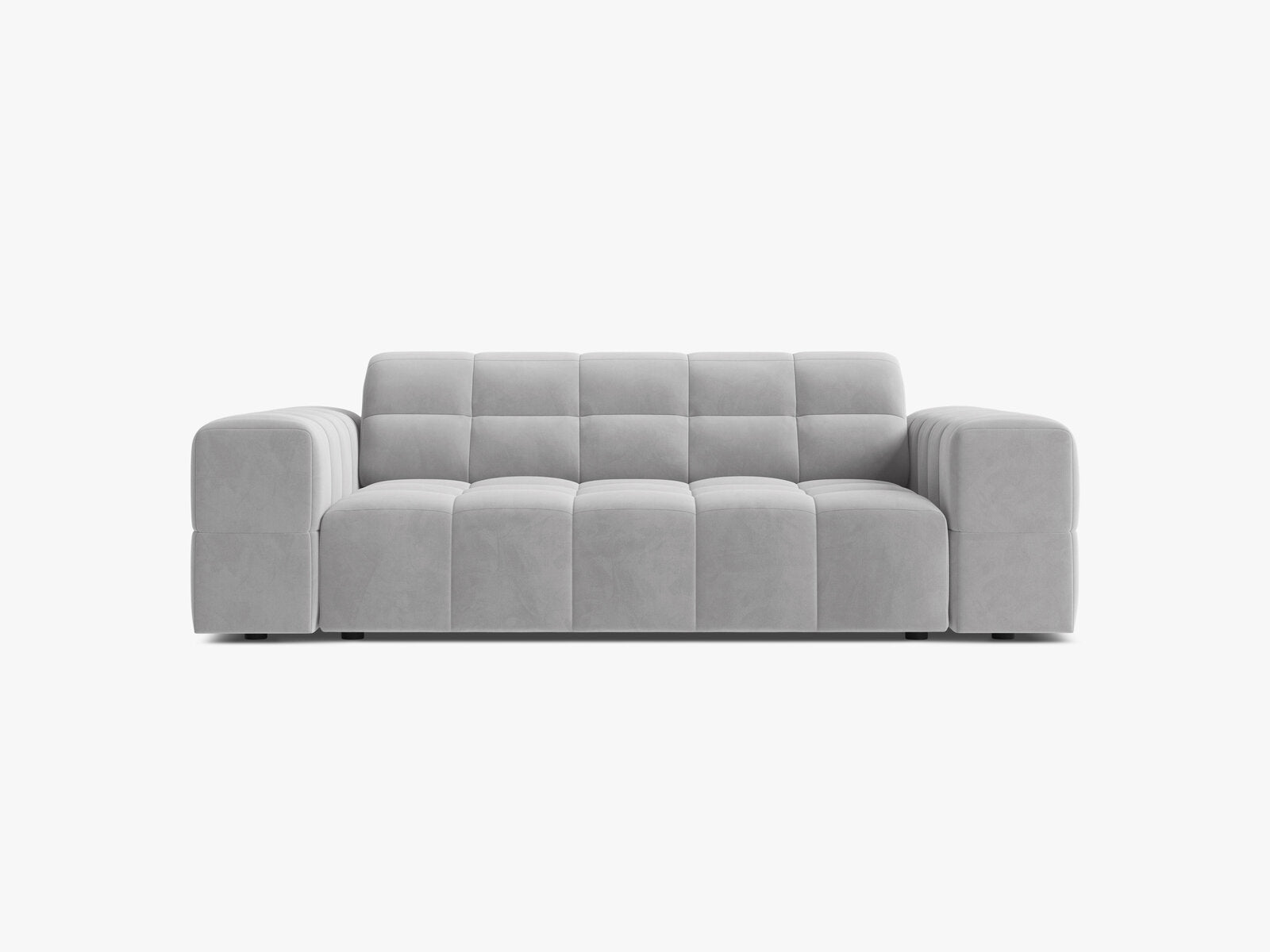 Micadoni Jennifer Sofa 2-Sitzer Samt Bluvel Silber
