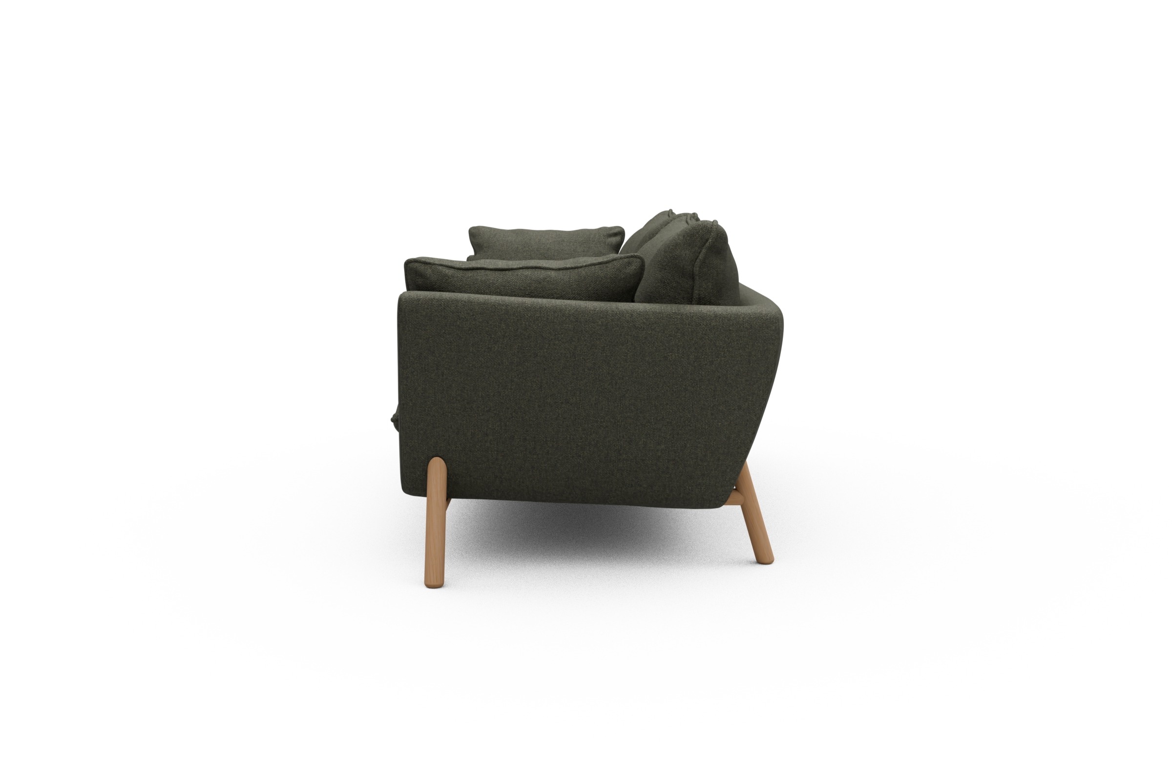 Sofa Emil PREMIUM 2-Sitzer Beinfarbe Eiche Natur Sama-Winter-Moss