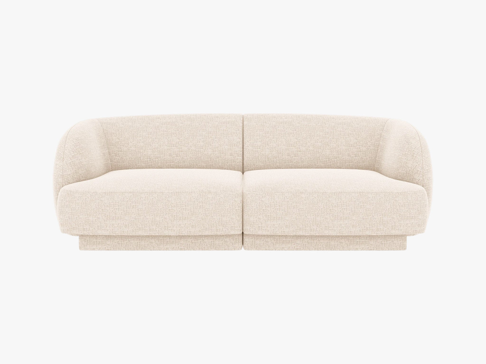 Micadoni Sofa Miley 2-Sitzer Chenille Eden Elfenbein moebelfaktor