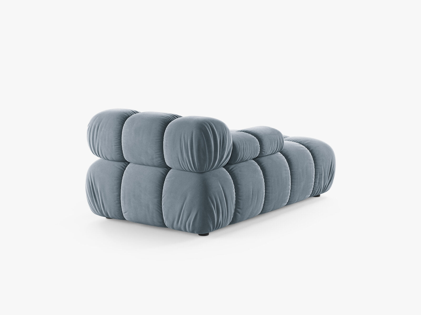Micadoni Recamiere Bellis Links Samt Bluvel Hellblau