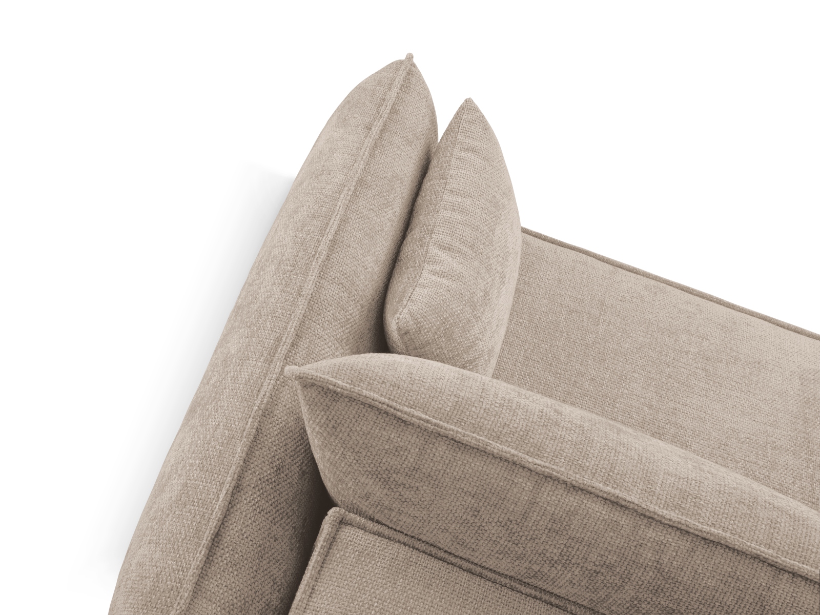 Micadoni Ecksofa Kaelle 4-Sitzer mit Schlaffunktion Links Chenille Beige