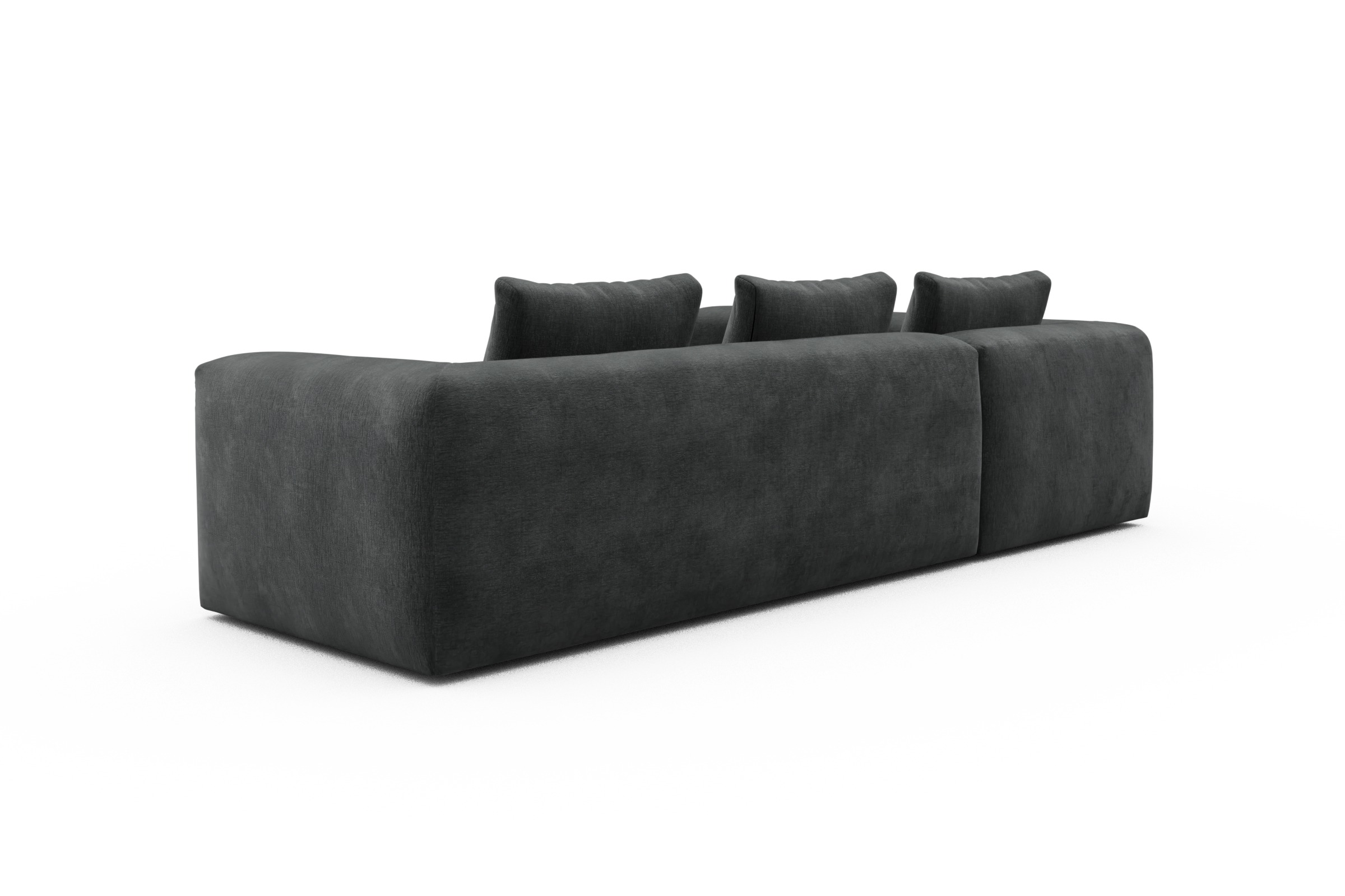 Ecksofa Fred 2x 2,5-Sitzer links offen Smooth-Deep-Warm-Grey