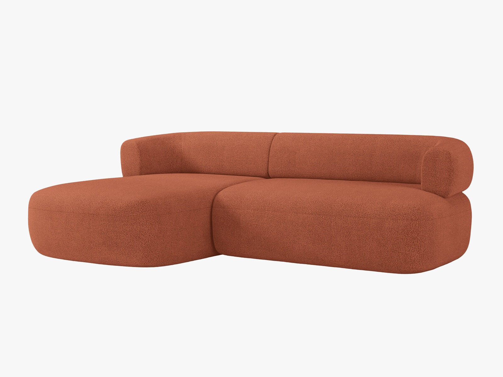 Micadoni 5-Sitzer Ecksofa Jenny Links Boucle Now or Never Ziegel