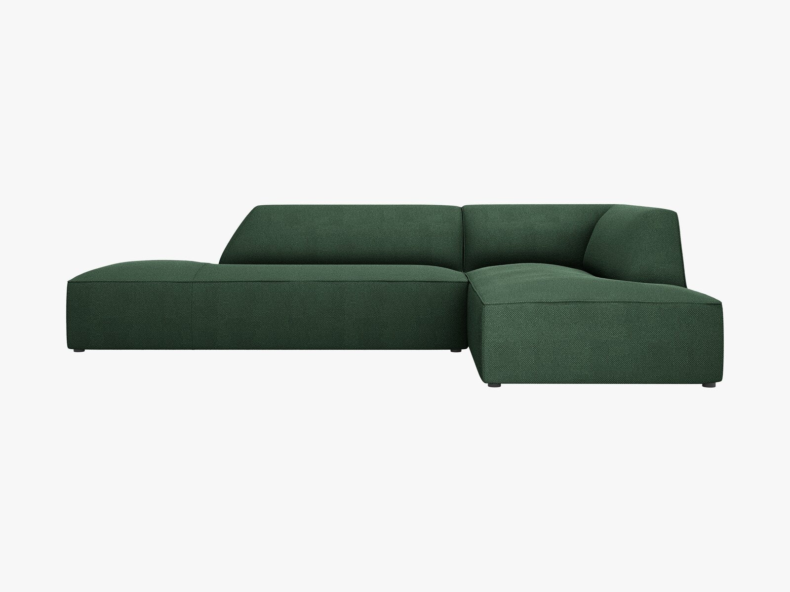 Micadoni Ecksofa Ruby 4-Sitzer Rechts Strukturierter Stoff Ottawa Grün