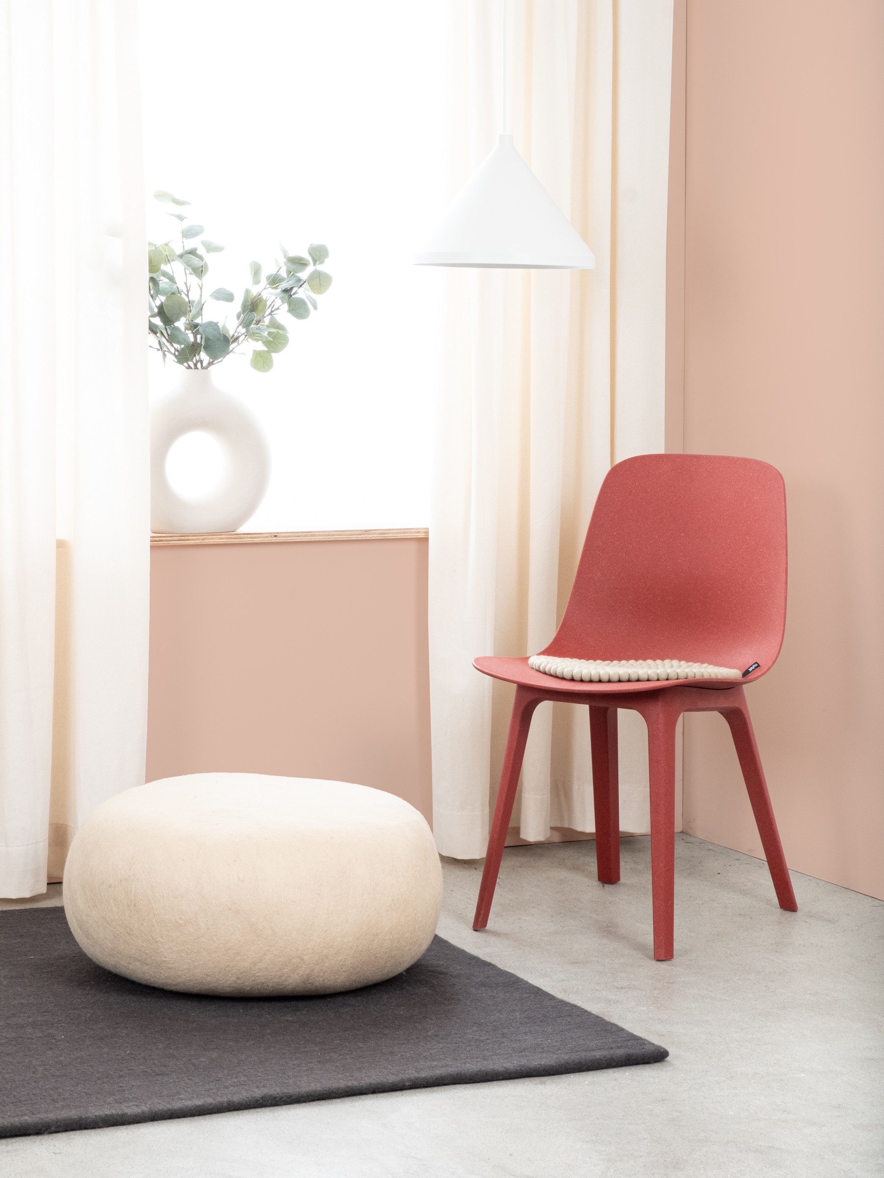 myfelt Levi Colour Pouf Beige Ø 48 x 18 cm