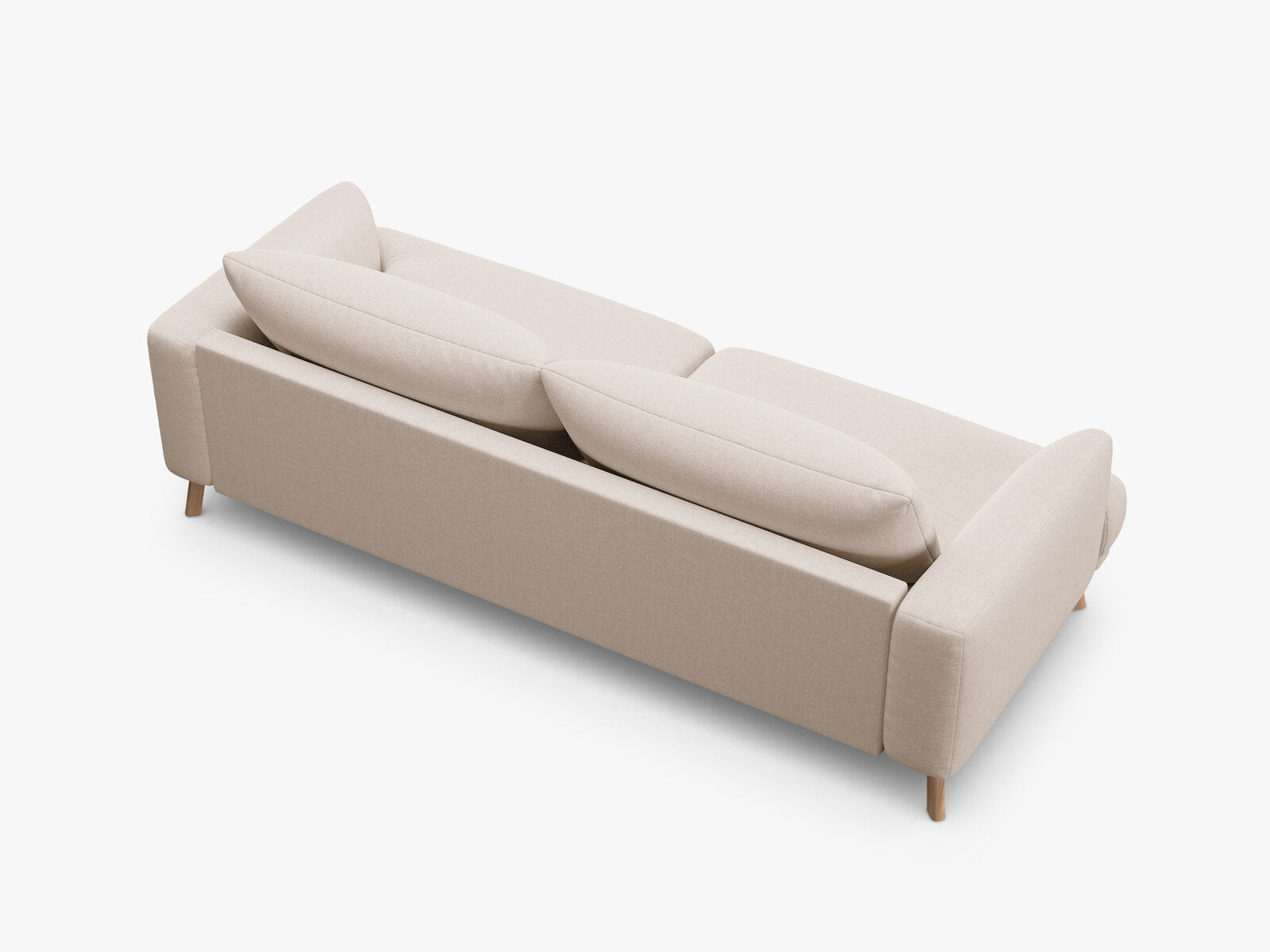 Micadoni Sofa Naomi 3-Sitzer Strukturierter Stoff Liberty Beige