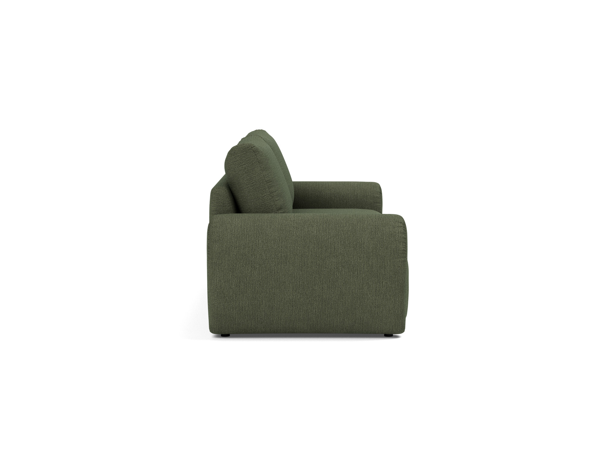 Schlafsofa Norum mit Curve-Armlehnen Strukturierter Stoff Taura 353-Forest
