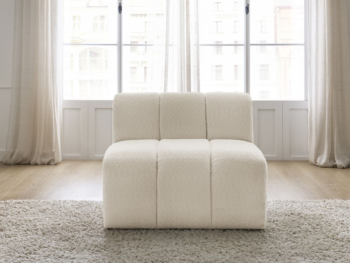 Bobochic Annecy Sofamodul 1-Sitzer Bouclé-Stoff Beige