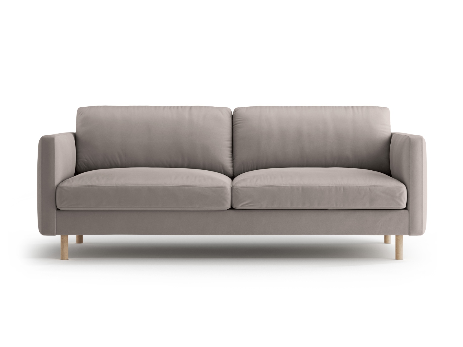 Micadoni Sofa Eden 3-Sitzer Samt Warmes Grau