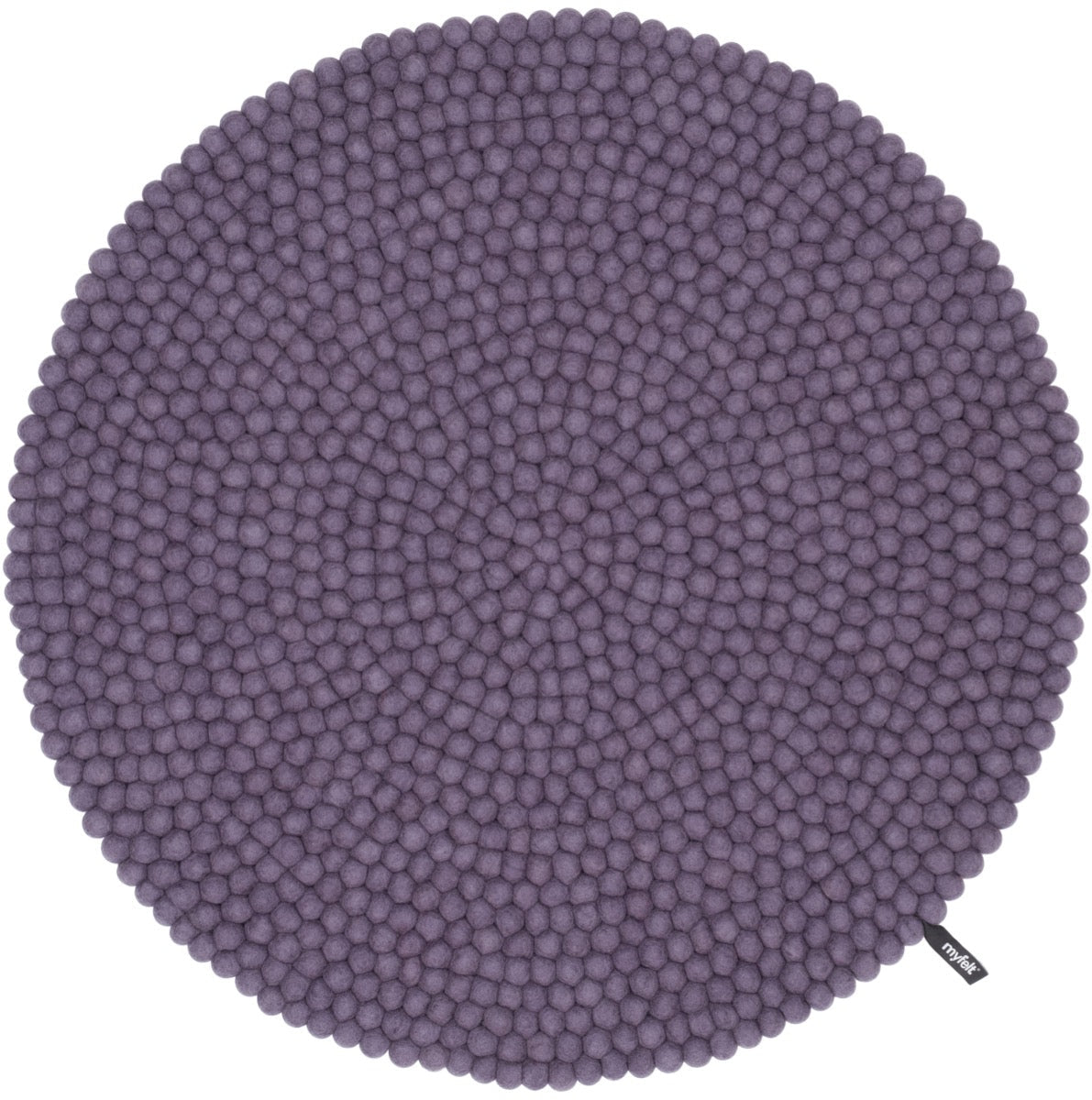 myfelt Frida Filzkugelteppich Violett rund Ø 70 cm