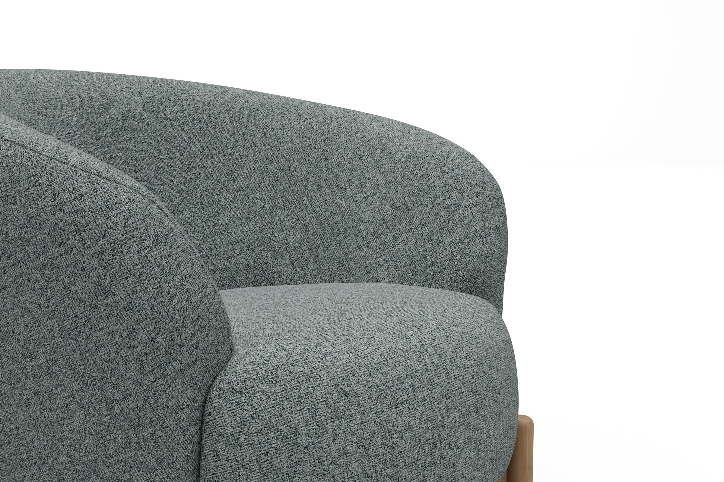 Sessel Ronda Holzbeine Eiche Natur Casone-Light-Mixed-Green