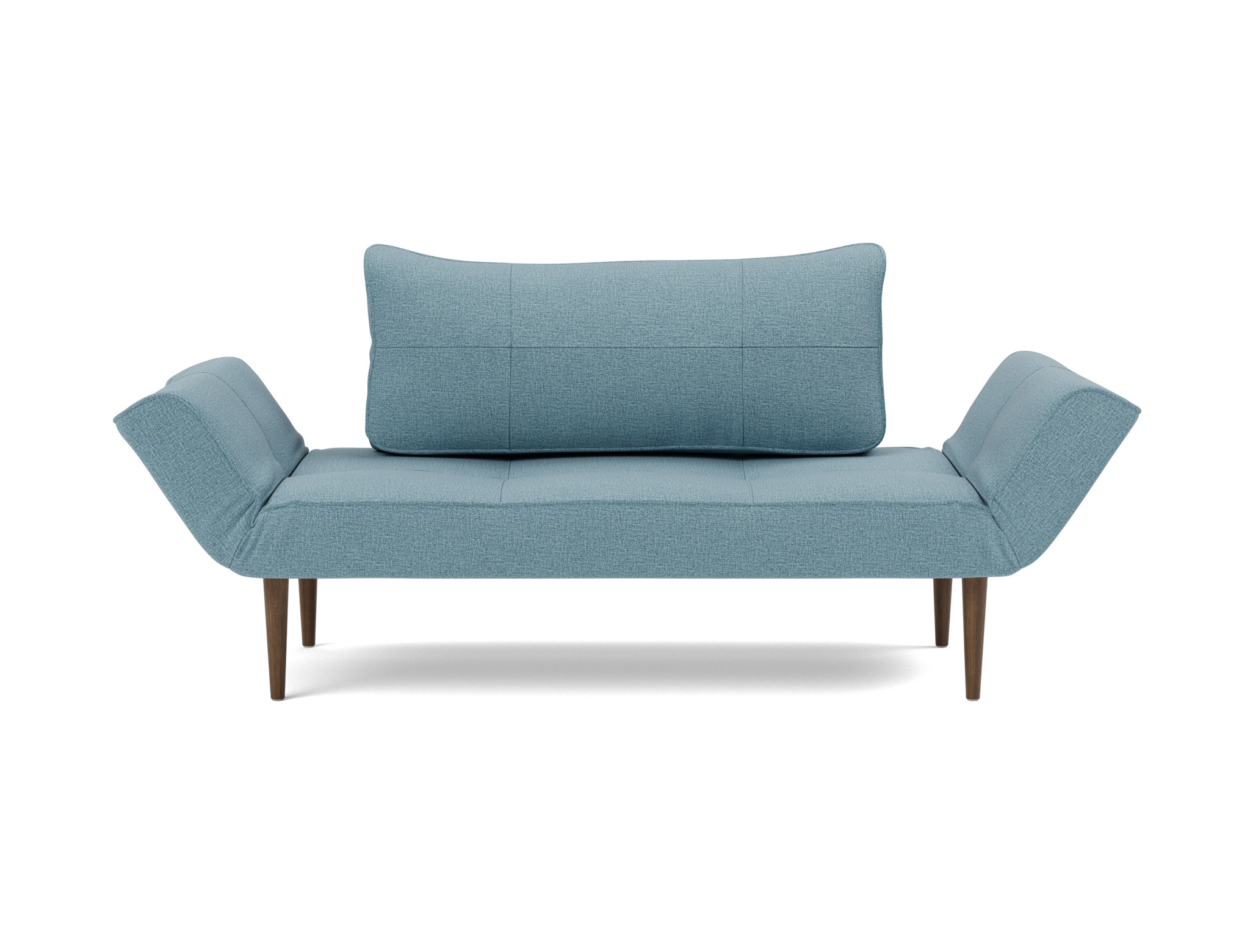 Tagesbett Zeal Flachgewebe Mixed Dance 525-Light-Blue Beine Styletto Eiche dunkel
