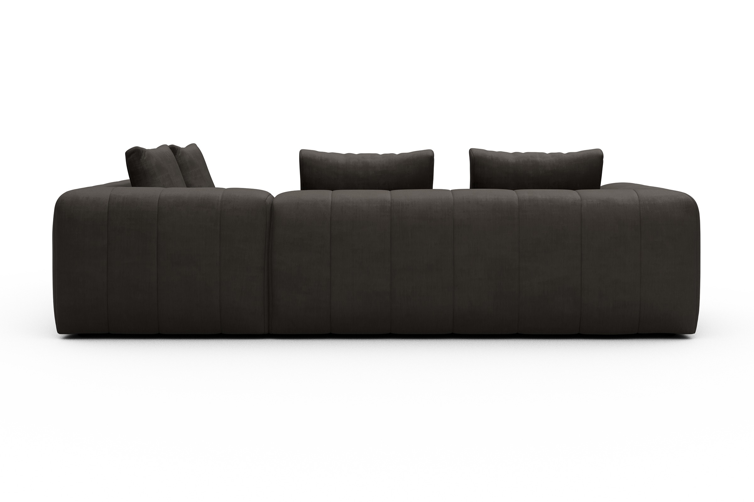 Ecksofa Hugo 2x 2,5-Sitzer Armlehne links Cordufine-Taupe