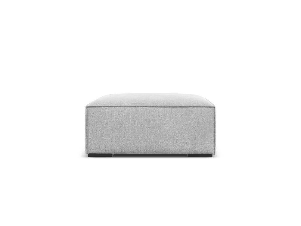 Cosmopolitan Design Pouf Turin Strukturierter Stoff Rosario Silber