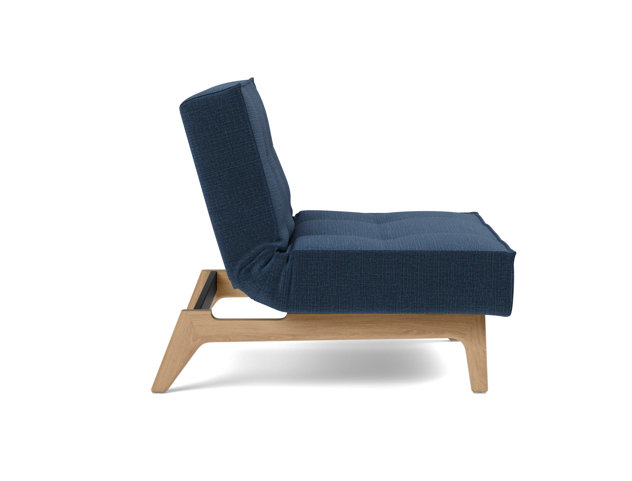 Sessel Splitback Chenille Esina 414-Indigo-Blue Beine Eiche