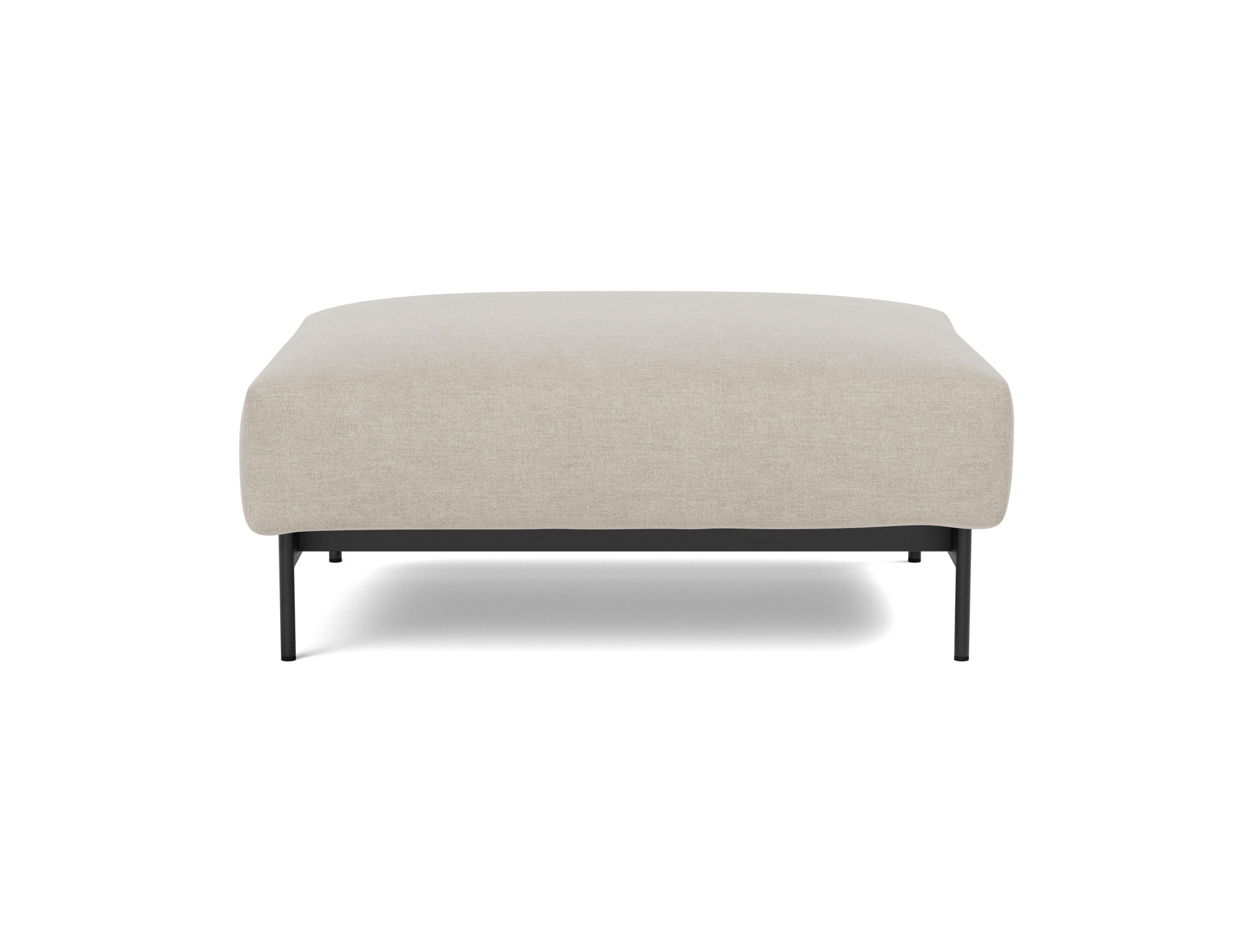 Hocker Malloy Flachgewebe Phobos 586-Latte Beine Schwarzes Metall