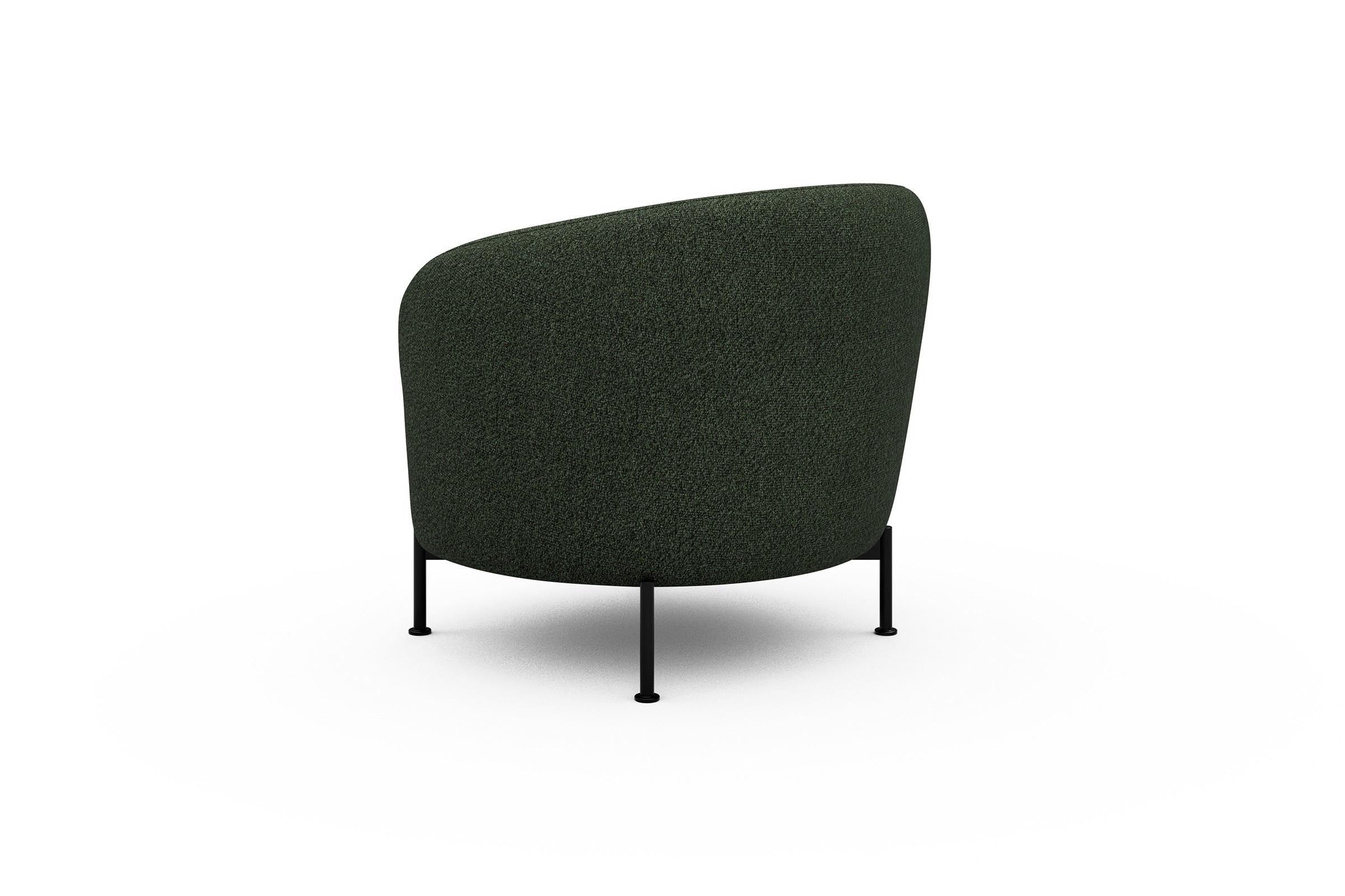 Sessel Ronda X-Metallgestell Schwarz Vanora-Deep-Green