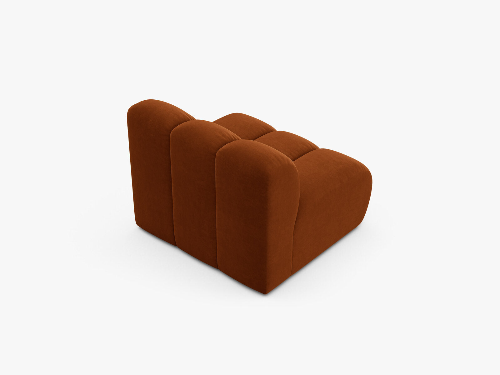 Micadoni Armloses Modul Lupine Samt Salvador Terrakotta